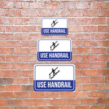 Classic Framed Plus Use Handrail Wall or Door Sign | Health & Safety Warning Signage