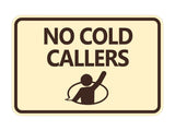 Classic Framed No Cold Callers Wall or Door Sign
