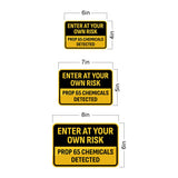 Classic Framed Plus Enter at Your Own Risk – Prop 65 Chemicals Detected Door or Wall Sign | Miscellaneous Warning Signs - Industrial & Construction