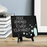 Signs ByLITA Please Remember To Wash Your Hands, Hygiene Table Sign, 6" x 8"