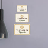 Classic Framed Plus Fe sobre el Miedo — Faith Over Fear Door or Wall Sign | Spanish - Inspirational & Scripture Signs