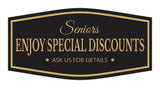 Signs ByLITA Fancy Seniors Enjoy Special Discounts. Ask Us for Details Easy Installation | Durable Construction | Barbers | Grooming and Styling | Hair Wall or Door Sign