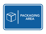 Signs ByLITA Classic Framed Packaging Area Door or Wall Sign Easy Installation | Health And Safety | Building And Hospitality Signs