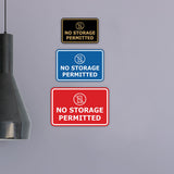 Signs ByLITA Classic Framed, No Storage Permitted Wall or Door Sign