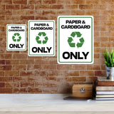 Portrait Round Plus Paper & Cardboard Only Wall or Door Sign | Office Eco-Friendly Signage