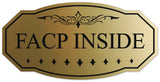 Signs ByLITA Victorian FACP Inside Wall or Door Sign - Easy Installation | Durable Wall or Door