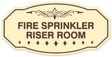 Signs ByLITA Victorian Fire Sprinkler Riser Room Wall or Door Sign - Laser-Engraved Lettering | Durable ABS Plastic | Vibrant Colors | Powerful Foam Tape