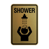 Signs ByLITA Portrait Round Shower (Single) Wall or Door Sign