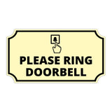 Notched Standard Please Ring Doorbell Wall or Door Sign | Warning/Safety/Precaution