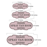 Designer Plus Spray Tan Room — Wall or Door Sign | Treatment Room - Sign