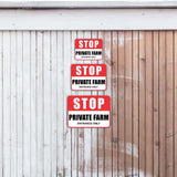 Classic Framed Plus Stop Private Farm Entrance Only Door or Wall Sign | Farm/Barn Warning Signage