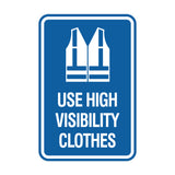 Signs ByLITA Portrait Round Use High Visibility Clothes Wall or Door Sign