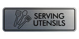 Signs ByLITA Standard Serving Utensils Door or Wall Sign Easy Installation | Durable Construction | Kitchen Essentials | Hygiene | AirBnB Signs
