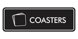 Signs ByLITA Standard Coasters Door or Wall Sign Easy Installation | Durable Construction | Kitchen Essentials | Hygiene | AirBnB Signs