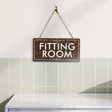 Fitting Room 5x10 Hanging Plus Wall or Door Sign | Rustic Twine | Retail Store Signage