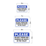 Classic Framed Plus Please Do Not Throw Any Rubbish Or Waste In The Toilet Door or Wall Sign | Public Bathroom Warning Signage