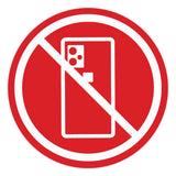 Signs ByLITA Circle No Cellphones Graphic Door or Wall Sign | Easy Installation | Durable Construction | Promote Health And Safety | Caution Warning Sign for Home, Business and Office Spaces