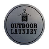Signs ByLITA Circle Outdoor Laundry Wall or Door Sign