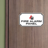 Notched Standard Fire Alarm Panel Wall or Door Sign | Fire/Emergency/Electrical/Security Safety Signs