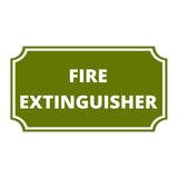 Notched Standard Fire Extinguisher Wall or Door Sign | Facilities and Rooms Sign