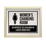 Designs ByLITA Women's Changing Room No Opposite Sex Children In Locker Room Area, Wall Print Art | Retail Store Decoration (Unframed or Framed)