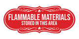 Signs ByLITA Designer Flammable Materials Stored in this Area Wall or Door Sign