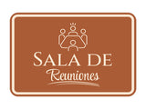 Classic Framed Plus Sala de Reuniones — Meeting Room Door or Wall Sign | Spanish - Church Room & Area Signs