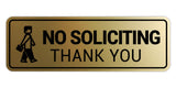 Standard NO Soliciting Thank You (Salesman) Wall or Door Sign