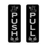 Signs ByLITA Vertical Push and Pull Door Signs (Peace Doves) Door Signs