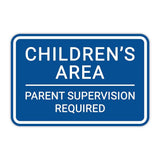 Classic Framed Plus Children’s Area – Parent Supervision Required Door or Wall Sign | Children's Warning and Safety Signs