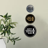Circle Safety Harness Must Be Worn Wall or Door Sign