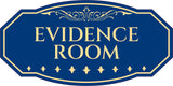 Victorian Plus Evidence Room Wall or Door Sign | Legal and Courtroom Decoration
