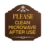 Heritage Plus Please Clean Microwave After Use Wall or Door Sign | Home & Office Decor