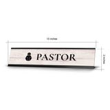 Church Leader Role and Titles 2 x 10" Desk Sign with Aluminium Frame