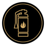 Signs ByLITA Circle Fire Extinguisher Graphic Door or Wall Sign | Easy Installation | Durable Construction | Promote Health And Safety | Caution Warning Sign for Home, Business and Office Spaces