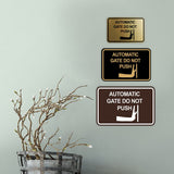 Signs ByLITA Classic Framed Automatic Gate Do Not Push Wall or Door Sign
