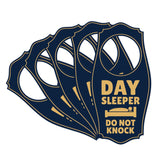 Day Sleeper Do Not Knock Door Hanger | House or Business Door Sign