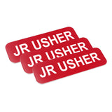 Jr Usher 1 x 3" Name Tag, (3 Pack)