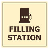 Signs ByLITA Square Filling Station Wall or Door Sign