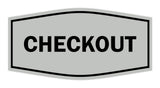 Signs ByLITA Fancy Checkout Sign | Durable Plastic | Vibrant Colors | Powerful Foam Tape