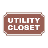 Notched Standard Utility Closet Wall or Door Sign | Facilities and Rooms Sign