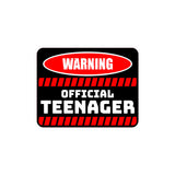 Classic Framed Plus Warning Official Teenager Wall or Door Sign | Novelty Funny Warning Signs