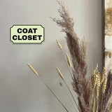 Notched Standard Coat Closet Wall or Door Sign | Facilities and Rooms Sign