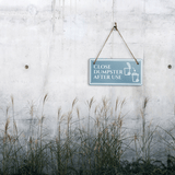 Close Dumpster After Use 5x10 Hanging Plus Wall or Door Sign | Rustic Twine | Workplace Safety Signage