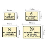 Classic Framed No Street Shoes on Courts — Wall or Door Sign | Sport Court & Field - Sign