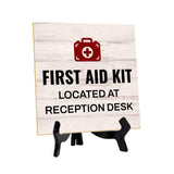 Quiet Zones & Visitor Instructions Table Signs 5"x 5" Square Table Sign With Acrylic Easel