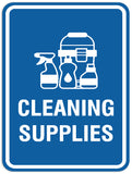 Signs ByLITA Portrait Round cleaning supplies Sign - Laser-Engraved Lettering | Durable ABS Plastic | Vibrant Colors | Powerful Foam Tape