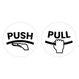 Signs ByLITA Circle Push and Pull Door Signs (Hands Vectors) Door Sign