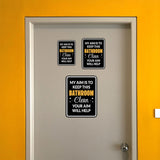 Portrait Round Plus My Aim is To Keep This Bathroom Clean Your Aim Will Help Wall or Door Sign | Office & Workspace Bathroom Signage