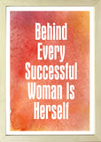 Designs ByLITA Behind Every Successful Woman Is Herself, Wall Print Art | Home Decor